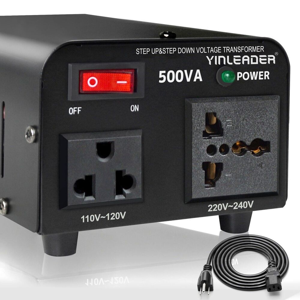Yinleader 500W Voltage Transformer Power Converter 110v To 220V, 220V NEW IN BOX